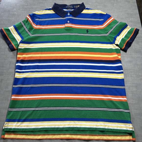 Polo Ralph Lauren Other - Polo Ralph Lauren Men's XL Colorful Multi Color Striped Short Sleeve Shirt Pony